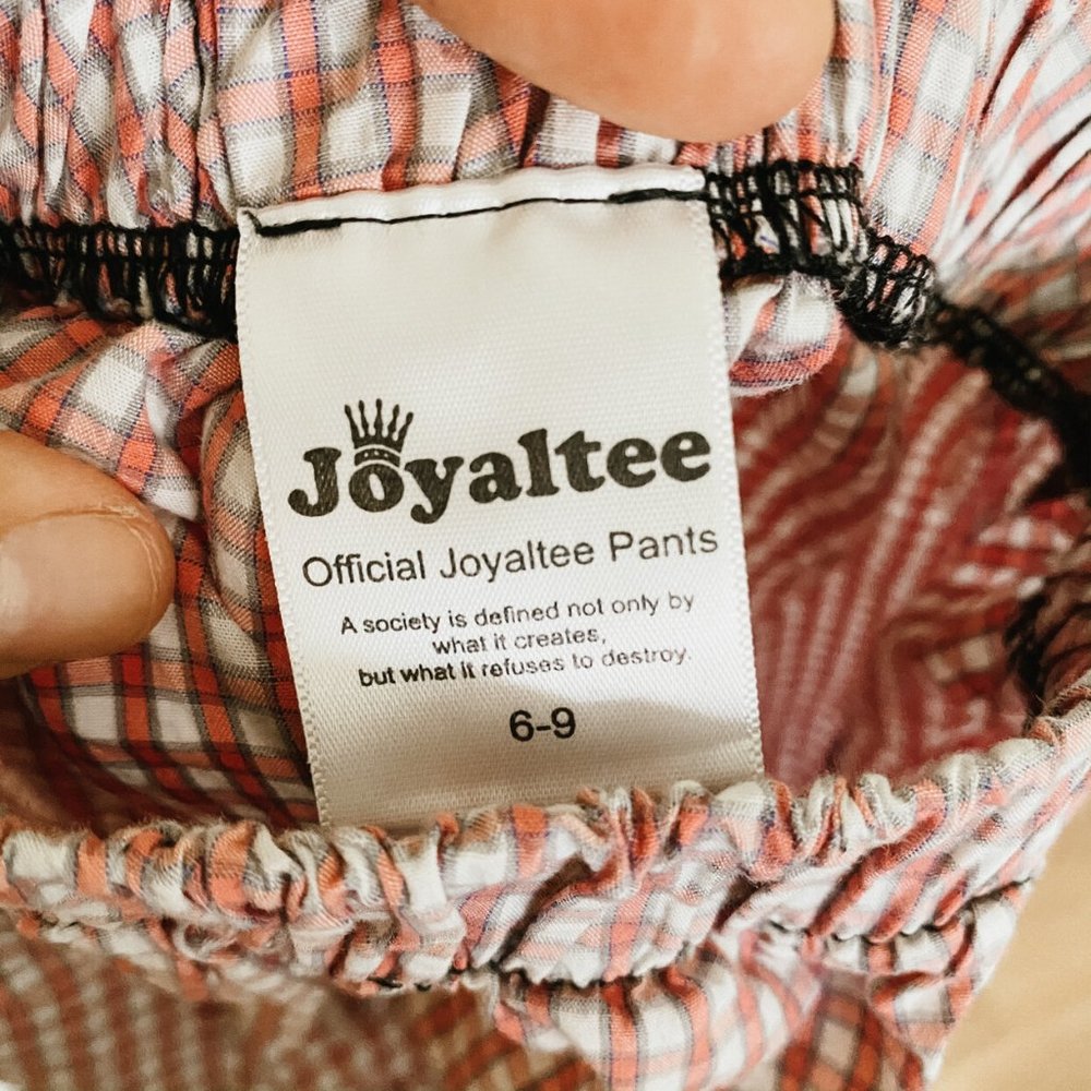 Joyaltee Red Checkered Pants Size 6-9 Months - Picture 5 of 5